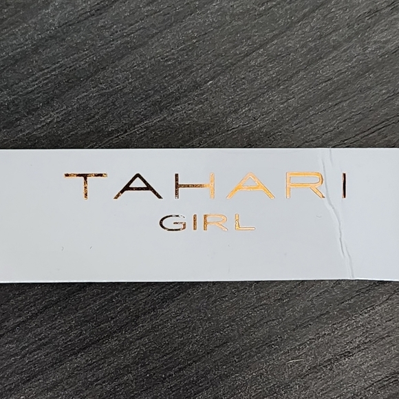 Tahari Kid's 2-Piece Formal Dress With Faux Fur Vest - 5 - Picture 9 of 10